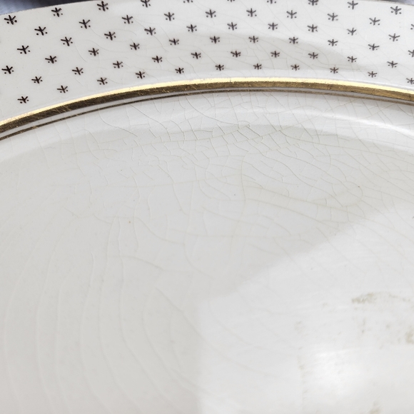 John Maddock & Sons set of 3 Platters Gold/Cream Ivory Ware England - Picture 11 of 13